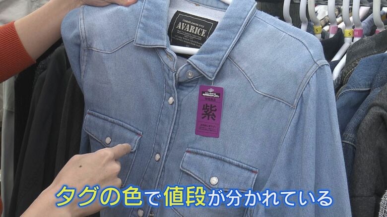 洋服には6色のタグが