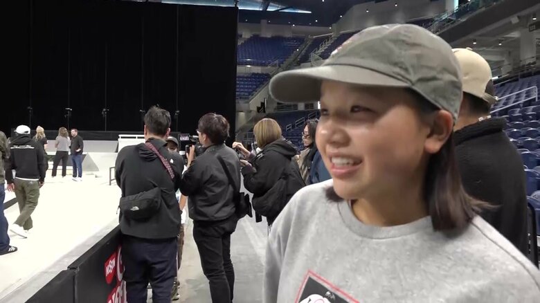 コースの感想について話す西矢椛(15)