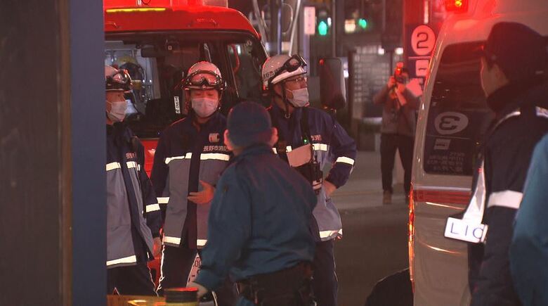 事件現場（JR長野駅前　1月22日夜）