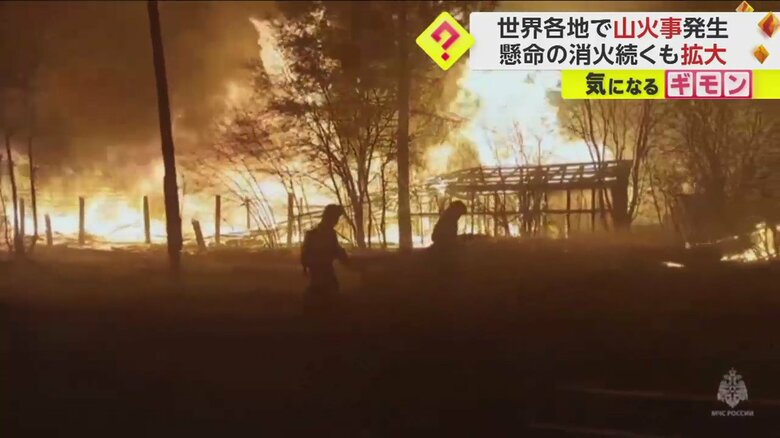 ロシア・シベリア地方で起きた山火事