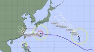 【台風情報】トリプル台風の今後の進路予想は　台風13号は7日午前9時には強い勢力で沖永良部島の南東約キロに達する見込み