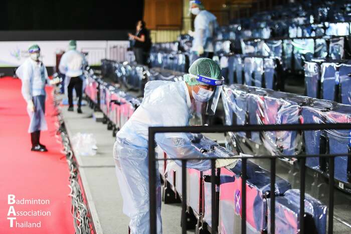 コートや観客席など、試合会場も感染防止対策が徹底されている(画像提供:タイ・バドミントン協会)