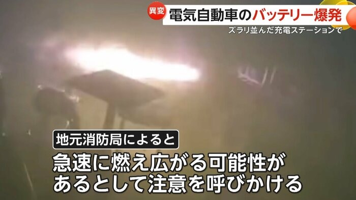 何度も爆発を繰り返し、紫色に変色した炎(スペクター・コミュニケーションズ)