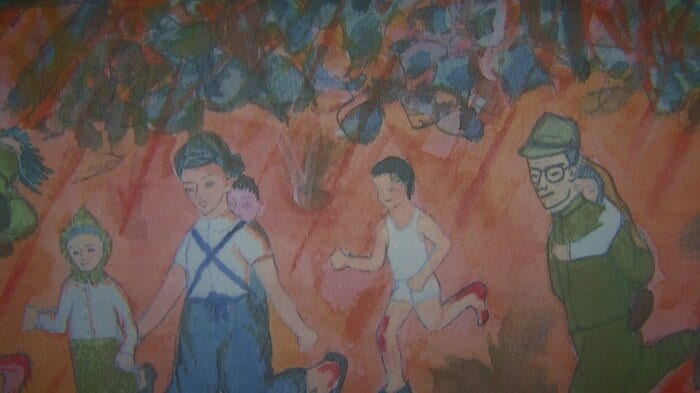 体験者が描いた佐世保空襲 傷だらけで逃げる住民たち