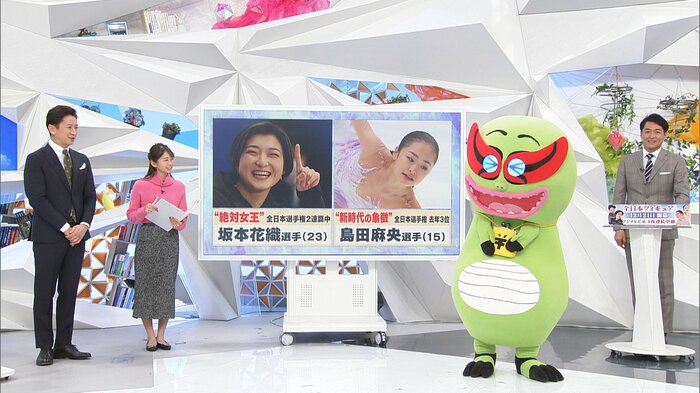 左から谷原章介・小室アナ・くらもん・西岡アナ