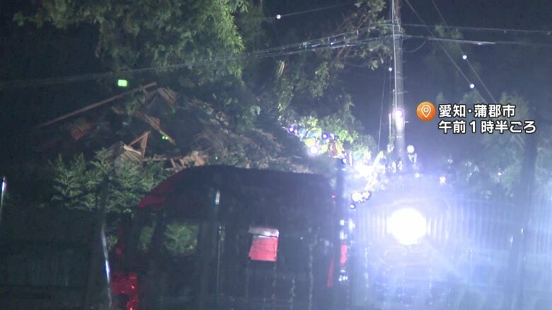 「家族5人が生き埋めになった」台風10号に伴う大雨影響で土砂崩れ発生　未だ4人の安否が不明　愛知・蒲郡市｜FNNプライムオンライン