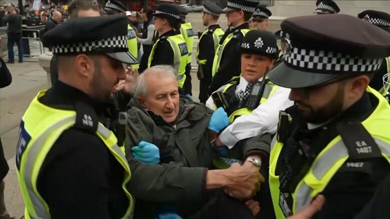 イギリス　ロンドンで492人逮捕　親パレスチナ団体「パレスチナアクション」支持するデモ｜FNNプライムオンライン