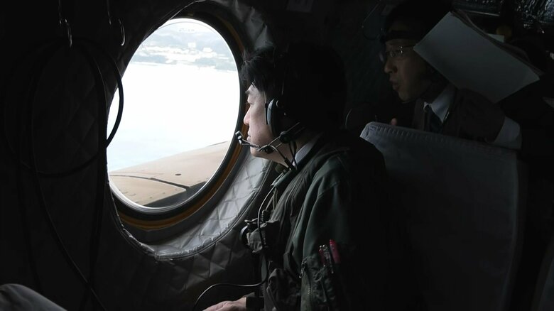 木原防衛相が上空から辺野古を視察　米軍普天間基地の移設先｜FNNプライムオンライン