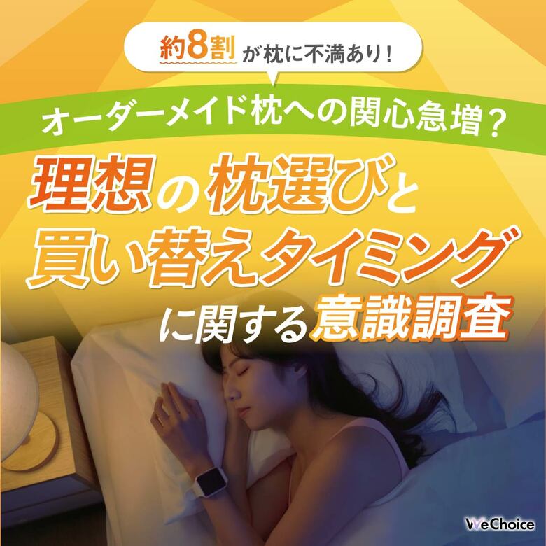 【約8割が枕に不満あり!】オーダーメイド枕への関心急増?理想の枕選びと買い替えタイミングに関する意識調査