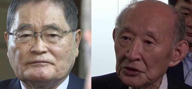 亀井静香氏(左)藤井裕久氏(右)