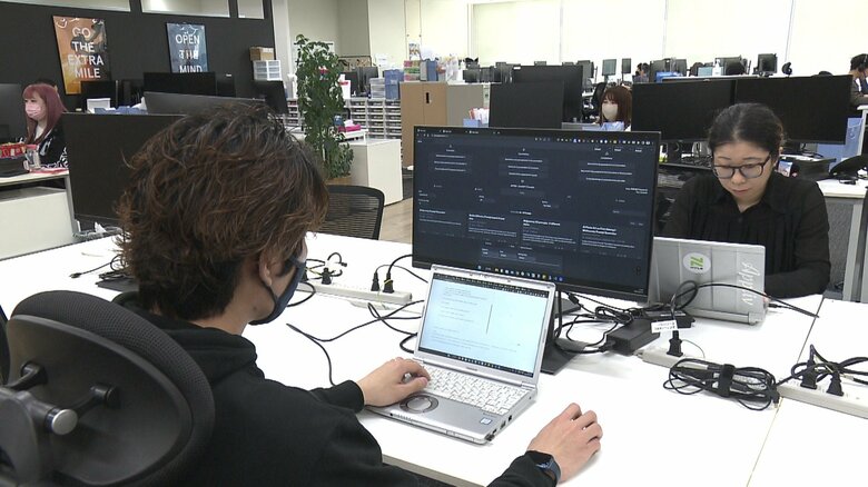 IT企業「ナイル」のオフィス（14日）