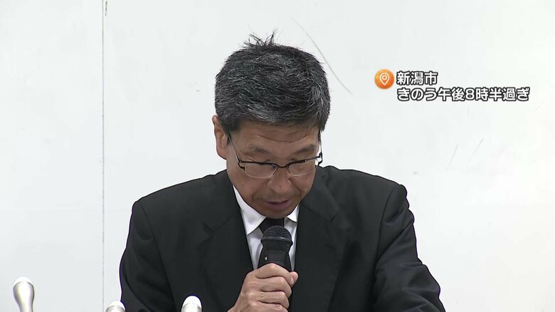 北越高校の会見（7日夜）