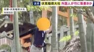 京都・伏見稲荷大社で外国人らしき人物が竹林に落書きか　注意すると「別に何も」と石を投げ捨てる