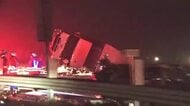 東北道で車5台が絡む事故で1人死亡　乗用車炎上・トラック横転し道路の外に　濃霧で見通し不良か　岩手・盛岡南ＩＣ付近