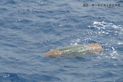 外付けの燃料タンクか…宮古島周辺海域で漂流物発見　陸自ヘリ捜索続く