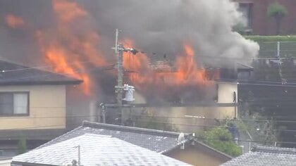 【速報】宮崎市桜ケ丘町で住宅火災　消火活動中（午前10時現在）