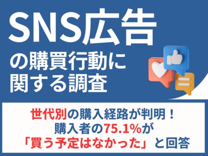 【SNS広告の購買行動調査】世代別の購入経路が判明!購入者の75.1%が「買う予定はなかった」と回答