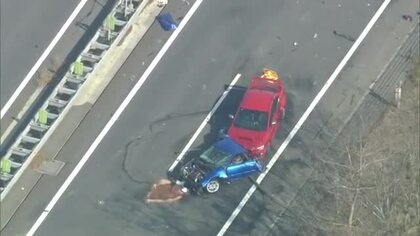 東北道で乗用車が中央分離帯に衝突 １人死亡１人意識不明 いずれも２０代男性