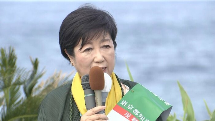 八丈島での選挙活動の様子(2024年6月22日)