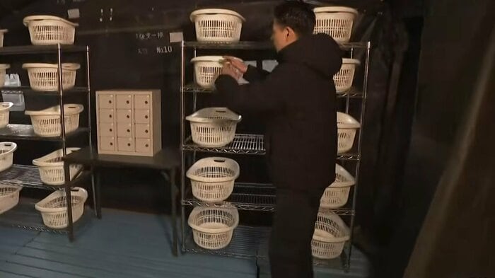 貴重品ボックスも完備された脱衣所