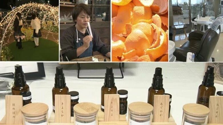 原料は捨てられてしまうミカンの皮や間伐材…地域の”宝”をアロマオイルに　目指すは香りを通じて人や地域の自然をつなぐこと｜FNNプライムオンライン