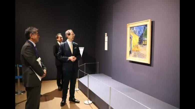 「大ゴッホ展神戸展」福島県の内堀知事が視察　東日本大震災からの復興伝えるパネルも｜FNNプライムオンライン