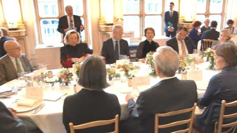 フランス文化庁で開催された晩餐会の様子