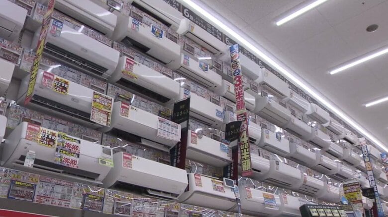 ずらりと並んだエアコン売り場