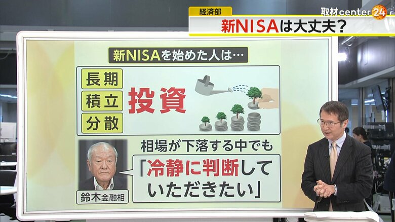 新NISA「冷静に判断していただきたい」と話す鈴木金融相