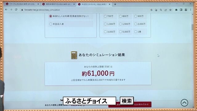 家族構成・年収を選ぶと控除上限額の目安が出てくる