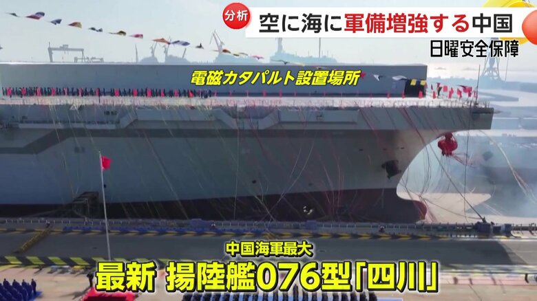 「電磁カタパルト」を装備された揚陸艦076型「四川」