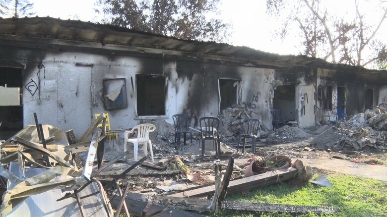 襲撃された住宅（ニル・オズ／イスラエル）