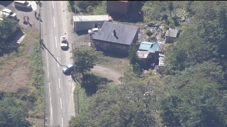 クマが目撃された南区藤野の現場