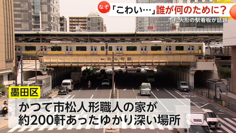 かつて市松人形を作る職人の家が約200軒あったという墨田区