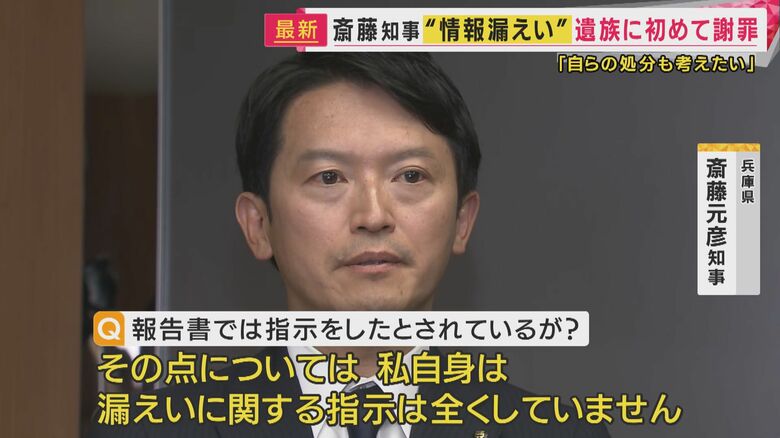 「私自身は漏えいに関する指示は全くしていません」