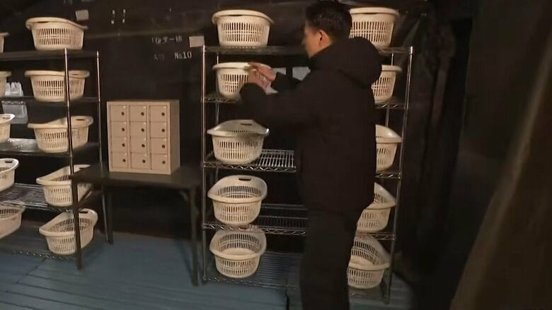 貴重品ボックスも完備された脱衣所