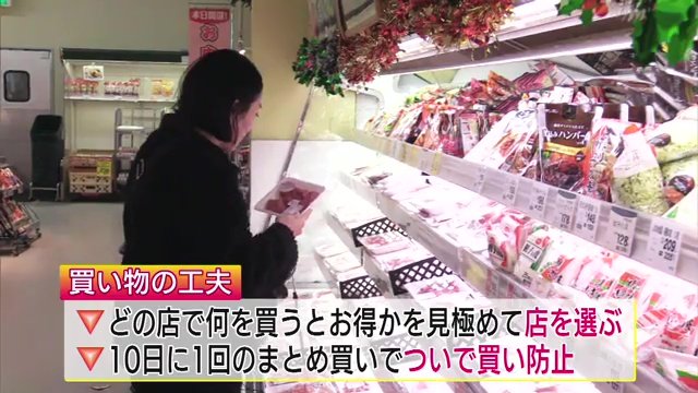 品目ごとに一番安い店へ　回数を減らしついで買いを防止