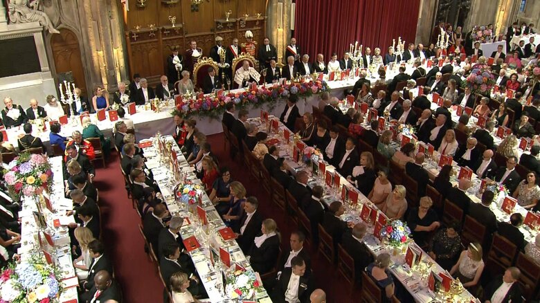 6月26日に行われた、ロンドンの金融街シティー主催の晩さん会