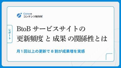 【調査】月1回以上の更新で8割が成果増を実感。BtoBサービスサイトの「更新頻度」と「成果」の関係性に関する調査