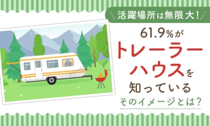 【活躍場所は無限大！】61.9%が「トレーラーハウスを知っている」そのイメージとは？