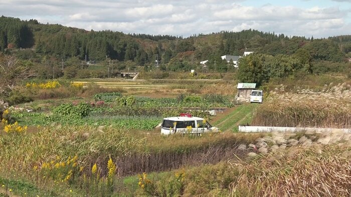 80代男性がクマに襲われた畑（秋田・大仙市協和峰吉川）