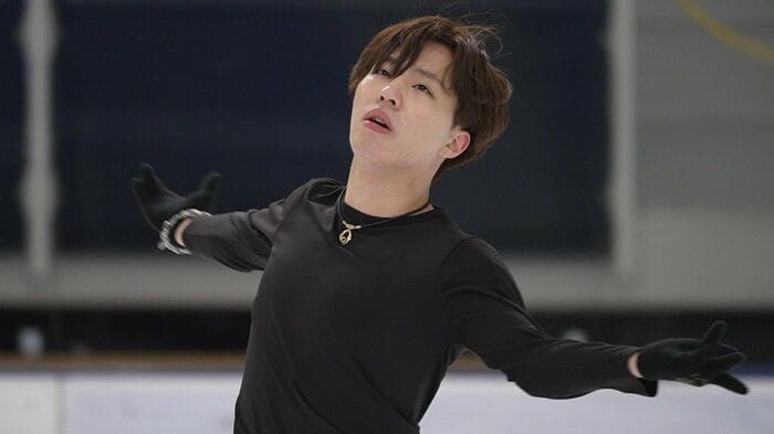 世界選手権に向けて練習をする三浦