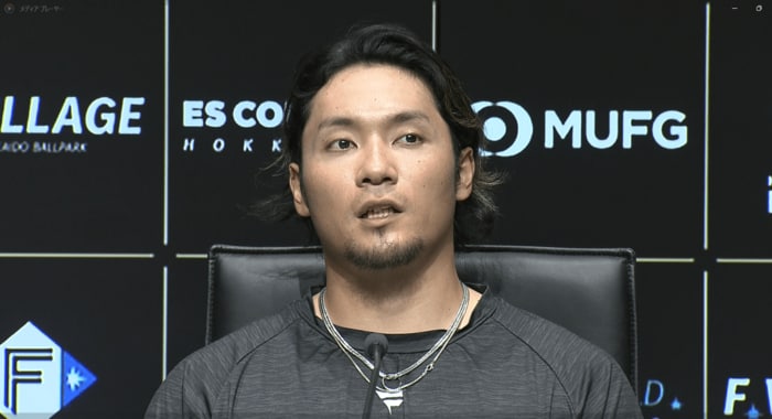 シーズンの総括会見に臨む伊藤大海投手