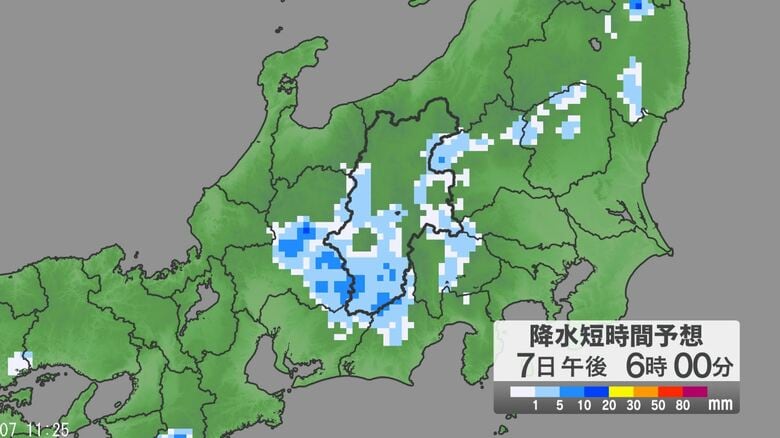 関東甲信地方では「警報級の大雨」の可能性　24時間予想降水量は関東地方北部100ミリ、関東地方南部・甲信地方80ミリ（8日午前6時まで　多い所で）｜FNNプライムオンライン