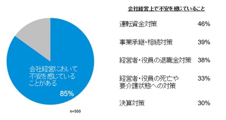 経営者の85%が将来に不安　インフレで資産対策ニーズが多様化