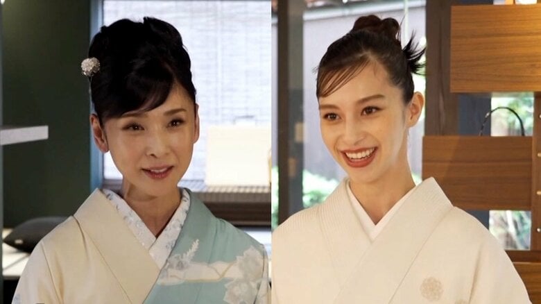 中条あやみ、黒木瞳が涼やかな着物姿で来店　「夏の京都を楽しみたい」イタリアのファッションブランドが新店舗をオープン｜FNNプライムオンライン