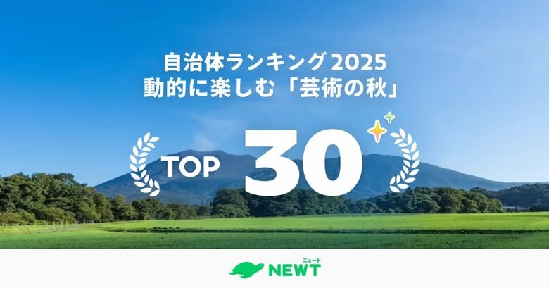 旅行アプリ『NEWT（ニュート）』、“旅＝アート体験”の時代到来。動的に楽しむ「芸術の秋」自治体TOP30を発表