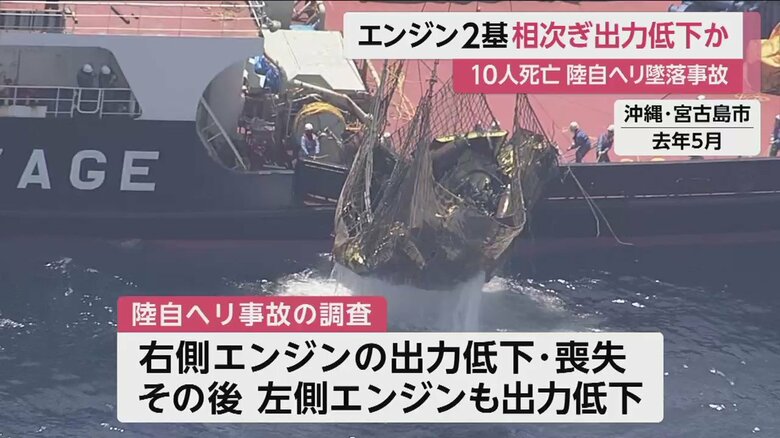 事故機の引き揚げの様子