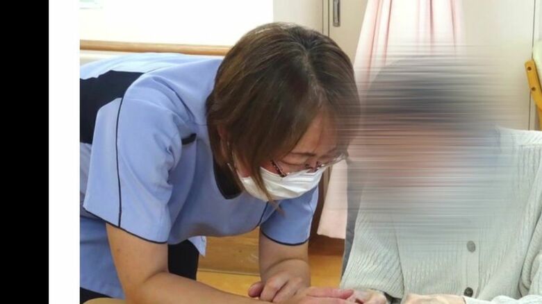 看護師として働くお母さんの姿