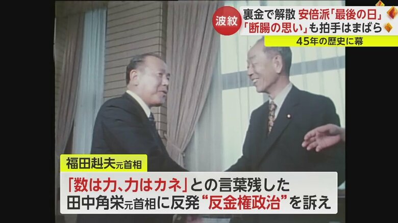 左：田中角栄氏　右：福田赳夫氏